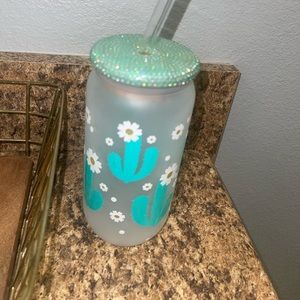 Cactus beer can cup